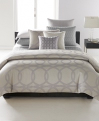Artistic expression. Hotel Collection's Calligraphy sham features fluid lines that form an allover arabesque design in soft, neutral tones.