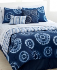 Featuring embroidered swirls and an abstract stripe print, these modern decorative pillows accent the Shawn comforter set with a look of laid-back cool. (Clearance)
