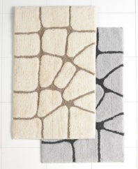 Reminiscent of classic cobblestone streets, this bath rug from Charter Club features plush cotton softness and a choice of two neutral colorways making it perfect for any bath decor. Non-skid back.