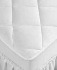 Sleep soundly the quilted splendor of a 500 thread count mattress pad from Hotel Collection.