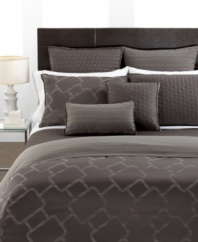Get on the grid with Hotel Collection's quilted European sham, featuring smart stitching in an geometric motif.