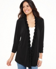Romantic rosettes update a classic cardigan from Style&co. Layer it with everything from a tank to a turtleneck!