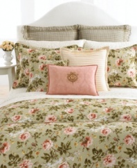 In a timeless plaid print with decorative fringe, Lauren Ralph Lauren's Yorkshire Rose Euro sham evokes the elegance of traditional English styling. Woven of pure cotton. (Clearance)