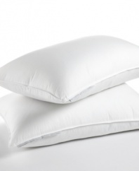 Cradle your head and neck in the ultra-plush comfort of the Calvin Klein Collection Luxe Down Alternative Pillow. Featuring a luxurious down-like fill for a fluffy loft and adjustable support. The easy-care removable cover is finely woven of a natural, soft lyocell/cotton blend in a smooth 300 thread count.