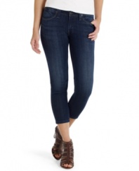 Levi's designs the perfect figure-flattering jeans, joining a slimming dark wash with an elongating, cropped length!