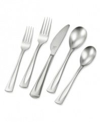 Modern style meets exceptional design in the Bellisimo flatware set from Henckels. Made of best-quality stainless steel with a cool, grooved handle and sleek spoons to make the casual table shine.