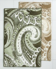 Paisley swirls dress up any room with a modern twist on classic style. This Charter Club rug boasts a non-skid back.