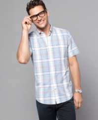 The perfect plaid. This shirt from Tommy Hilfiger keeps your casual look crisp and cool.