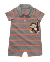 Keep your little animal comfortable in this romper from Carters.