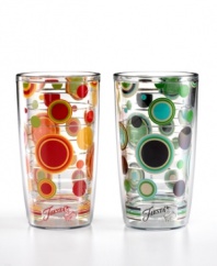 Iconic style meets brilliant design in Fiesta drinkware from Tervis Tumblers. Fun, refreshing colors pop on practically indestructible, amazingly insulated tumblers that maintain the temperature of hot and cold drinks. With Fiesta Dots logo and dancer.