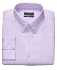 A smooth style in an updated color palette gives this Club Room shirt instant presence among the usual lineup.