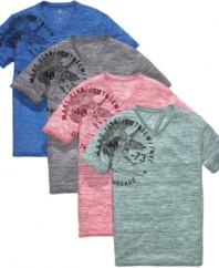 Color correct your casual look with these bright t-shirts from Marc Ecko Cut & Sew.