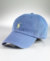Classic baseball cap in durable washed cotton chino.
