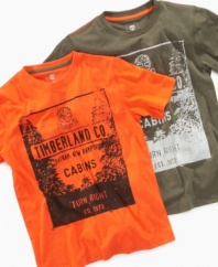 Bring a little nature into his wardrobe with this outdoorsy Timberland tee shirt.