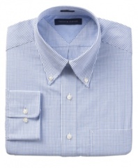 A simple checked shirt from Tommy Hilfiger is a sharp way to introduce a pattern into your work-week rotation.
