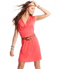 The ultimate in casual-cute, this cowl neck dress from American Rag is a great pick for weekend relaxation!