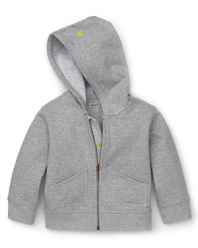 The reversed seams on this classic hoodie gives it a rough and tumble appeal, perfect for your little bruiser's everyday wardrobe.