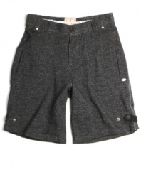 Relax in cool comfort. These French terry shorts from Triple Fat Goose are ready to kick back.