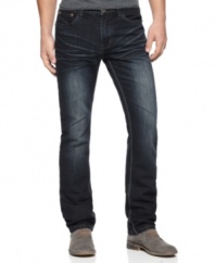 Lose a few inches on your fave pair of blues. These dark jeans from Ring of Fire slim you down in style.