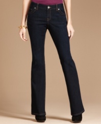INC's petite version of the season's hottest denim-mini-flare straight leg jeans-is just right for pairing with tunics, slouchy sweaters and silky blouses!