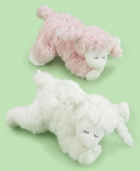 Many infants have cuddled up with Winky®, Gund's® super-soft slumbering lamb.  This 7 curly plush lamb has embroidered facial features and a rattle inside.