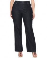 Slenderizing favorites: must-have plus size boot cut jeans with tummy control from Style&co!