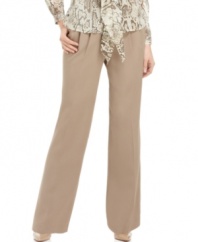These trousers from Jones New York feature a chic wide leg and pleats at the front for an ultra-modern look.