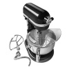 Designed for the home baker with a professional mindset, this versatile stand mixer contains everything you need to mix dough faster and better. Components include wire whip, burnished flat beater, pouring shield and PowerKnead™ spiral dough hook, which replicates hand-kneading to handle 20% more dough than previous models. One-year limited warranty.