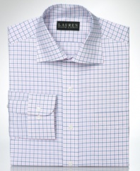 Polish your dress look with this clean, classic checked shirt from Lauren by Ralph Lauren.