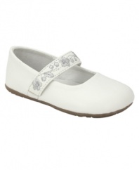 Keep her feet as fancy as she is in these delightful Mary Jane shoes from Nina.