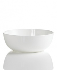 Set 5-star standards for your table with this sleek vegetable bowl from Hotel Collection. Balancing a delicate look and exceptional durability, the translucent Bone China collection of dinnerware and dishes is designed to cater virtually any occasion.
