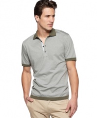 This modern version of the classic polo takes care of your casual shirting needs for spring.