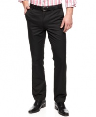 The classic look of these wool dress pants from Calvin Klein will trump the rest of your business attire.