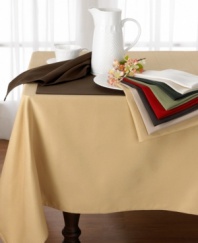 Transform your tabletop into a classically stylish setting with the Harrison tablecloths from Lauren Ralph Lauren. Featuring a variety of royal hues a subtle rib texture, these tablecloths will dress up any occasion.