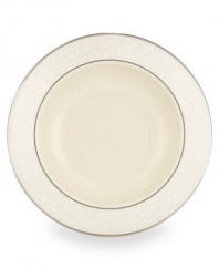 Welcome your guests to the table with the formal elegance of Lenox's Pearl Innocence dinnerware and dishes collection. This fine bone china brings together a graceful tone-on-tone design with hand enameled pearl-like accents and rich bands of polished platinum. Qualifies for Rebate