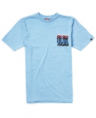 This comfy tee shirt from Quiksilver will easily stack up against the rest of his favorites in the closet.