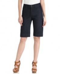 Not Your Daughter's Jeans offers the same flattering fit you love for warmer weather with these great shorts. The on-trend Bermuda short length and go-with-anything dark wash make them wardrobe essentials!