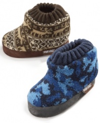 Girls aren't the only ones who can rock a pair of MUK LUKS now thanks to the Nordic Shortie Boot for boys.