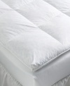 Lusciously comfortable and well constructed, the True Baffle Box featherbed from Pacific Coast contours to your body for a comfortable, supportive night's sleep. Hyperclean® Pacific Coast feathers are thoroughly washed to keep allergens at bay, allowing for a healthy rest. The baffle-box construction keeps fill from shifting and provides an even sleeping surface from end to end, while the Barrier Weave(tm) pure cotton cover keeps feathers from sneaking out.