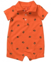 Whether he's monkeying around or ready to rock, he'll be comfortable in one of these rompers from Carter's.