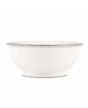 Sturdy bone china draped in a delicate platinum garland makes the Iced Pirouette serving bowl by Lenox a flawless go-to for formal entrees. Qualifies for Rebate