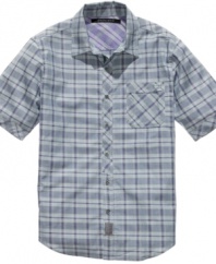 Pick up the check. This shirt from Sean John will pay off in your weekend wardrobe.