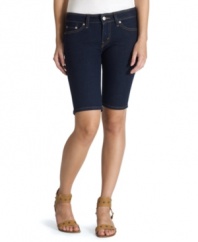 Look long, lean and leggy in these bermuda shorts from Levi's, designed in a super inky wash!