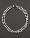 Lagos Sterling Silver Luna Freshwater Pearl Double Strand Necklace, 18