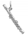 The perfect gift for the musically-inclined. Rembrandt's chic charm features a polished flute crafted from sterling silver. Charm can easily be added to your favorite necklace or charm bracelet. Approximate drop: 1-1/5 inches.