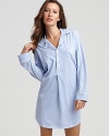 Lounge with style in this baby blue classic pajama set from Ralph Lauren.