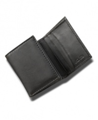 Be a card carrying member classic style with this tri-fold wallet from Tasso Elba.