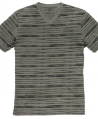 Stripes make these subdued colors pop for standout style when you wear this t shirt from American Rag.