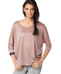 Pair this striped tee from Bar III with your fave skinny jeans and boots for a casual look that is ultra comfy!