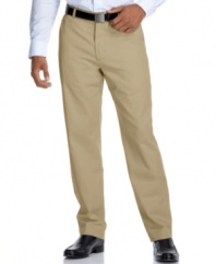 Crafted in a comfortable, updated cotton twill, these smooth John Ashford pants put a modern twist on any dressed-up look.